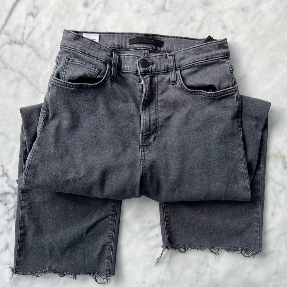 Joe's Jeans Gray Flare Wide Leg Denim the Blake black cat